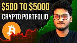 500 to 5000 CRYPTO PORTFOLIO CHALLENGE  BUILDING PERFECT CRYPTO PORTFOLIO [upl. by Llertnom]