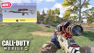 M21 EBR  ROYAL CRIMSON SNIPER GAMEPLAY in CALL OF DUTY MOBILE BATTLE ROYALE 60 FPS [upl. by Alleciram]