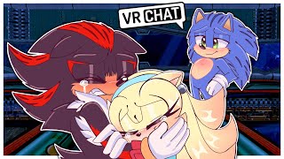 Movie Shadow and Movie Sonic Meet Maria The Hedgehog In VRCHAT [upl. by Hpseoj]