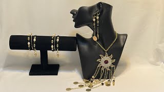 Jewelry Smycken ملوانكا اكسسوارات AJDY صنع سيت قلادة من لون برتقالي💐Nr427 [upl. by Odlonyer]