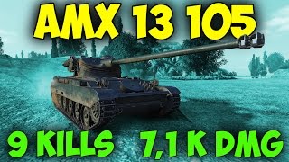 AMX 13 105  7162 DMG  9 Kills  World of Tanks [upl. by Malliw]