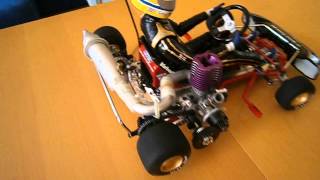 Kyosho Kart 10 Pro Racing Ayrton Senna 1982 Kartig World Championship Test Part1 [upl. by Ingrim]