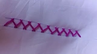 Basic Hand Embroidery Tutorial  Herringbone Stitch [upl. by Enyal520]