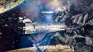 Moonfall Movie Clip  Alien Attacks Space Shuttle 2022 [upl. by Aihceyt553]