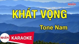 Khát Vọng Karaoke Beat  Tone Nam Cm  Nhan KTV [upl. by Noah]