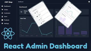 Build a Responsive React Dashboard with Tailwind CSS Dark amp Light Modes [upl. by Uyerta]