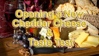 Opening a new Cheddar Cheese and taste testing it [upl. by Aeel]