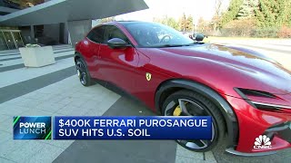 400K Ferrari Purosangue SUV hits US soil [upl. by Ahtnicaj702]