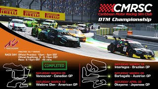 Live Caribbean Motor Racing Sim Club DTM Championship  Round 2 R8  Canadian GP [upl. by Ingrim]