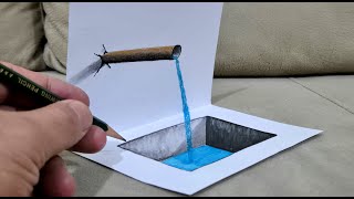 easy 3d drawing on paper for beginners how to draw 3d [upl. by Gershom]