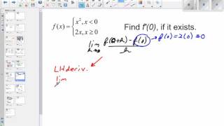 One Sided Derivatives [upl. by Yecal61]