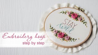 Embroidery hoop art step by step [upl. by Rollet]