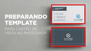 Criando template para cartões de visitas no Photoshop [upl. by Enyr]