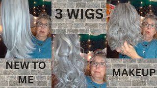 WIGS AND NEW TO ME MAKEUP PRODUCTS wigs foundation makeup beauty review bronzer contour [upl. by Orabla728]