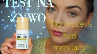 TEST NA ŻYWO  Pharmaceris Fluid matujący  godny uwagi [upl. by Alysa759]