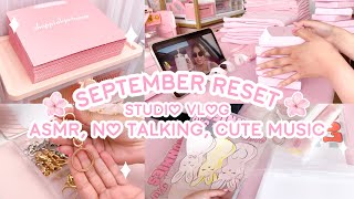 SEPTEMBER RESET  SMALL BUSINESS TODO LIST  ASMR SILENT VLOG NO TALKING CUTE MUSIC [upl. by Rafe354]