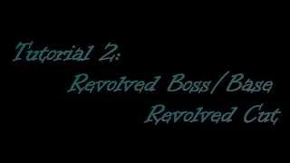 SolidWorks Tutorial 2 Revolved BossBase amp Revolved Cut Features [upl. by Beckerman]