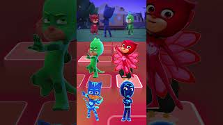 PJ Masks  Owlette 🆚 CatBoy 🆚 Night Ninja 🆚 Gekko X Dance Song Tiles Hop EDM Rush shorts [upl. by Ingvar]