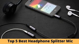 Top 5 Best Headphone Splitter Mic And Audio For Computer [upl. by Earehs]