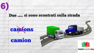 IL PLURALE DI ALCUNI NOMI ITALIANI esercizio [upl. by Ainimre]