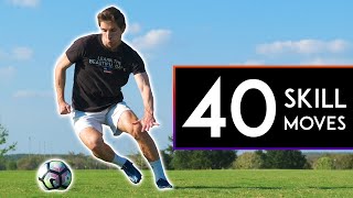 40 SKILLS to BEAT DEFENDERS in Football or Soccer [upl. by Hsitirb607]