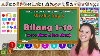 Bilang 110 more than amp Less than  week 7 day 4 Quarter 3 Kindergarten [upl. by Estel43]