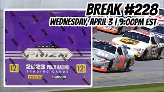 Break 228 2023 Prizm Racing Hobby Box [upl. by Anileva]