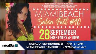 Melina Almodovar  MEGA TV  Commercial Miami Beach Salsa Fest 2024 [upl. by Atelahs479]