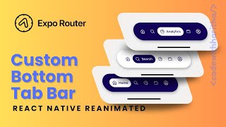 Custom bottom tab bar with React native reanimated  01 [upl. by Ecilayram]