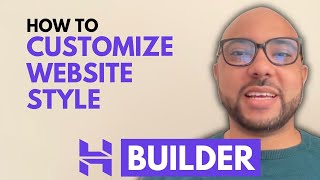 How to Customize the Websites Style in Hostinger Website Builder [upl. by Ellesirg]