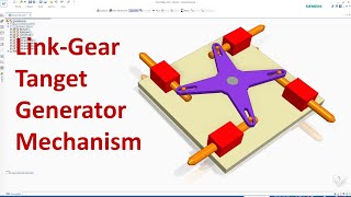 Solid Edge Design amp Motion Animation 23  Link Gear Tanget Generator  Mechanism Mechanism [upl. by Etam]