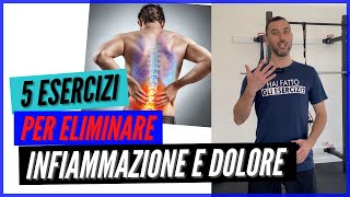 Dolore lombare e mal di schiena esercizi e come eliminare linfiammazione [upl. by Carley712]