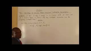 Calculation involving Centripetal Acceleration a based on Circular Motion SS1 [upl. by Prakash]