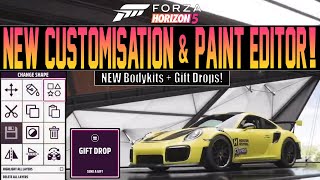 Forza Horizon 5  NEW Customisation  Paint Editor Bodykits Giftdrops amp More [upl. by Miett]