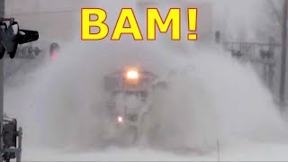 NS Train Slams Through Huge Snow Drifts Dunkirk NY [upl. by Graf]