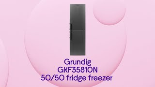 Grundig GKF35810N 5050 Fridge Freezer  Brushed Steel  Product Overview [upl. by Len]