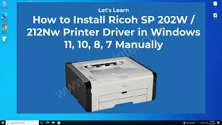 How to Install Ricoh SP 212W  212Nw Printer Driver in Windows 11 10 8 7 [upl. by Jaenicke]