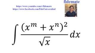 Ejemplo 11 Integrales Inmediatas  fidemate  YouTube [upl. by Greer]