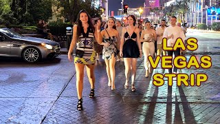 Las Vegas Strip  Night Walk 4K [upl. by Anilok]