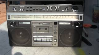 Hitachi TRK8190H Boombox unpacked amp Played Live [upl. by Annoik]