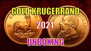 South African Gold Krugerrand 1 oz 2021 From JM Bullion UNBOXING [upl. by Zoara]