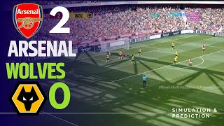 Arsenal 20 Wolves Match Highilghts  2024 Premier League eFootball recreation [upl. by Aliekat686]