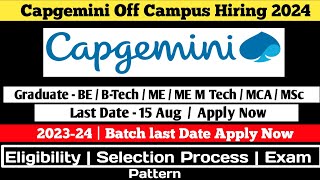 Finally Capgemini Mass Hiring Announced OFF Campus Drive For 2024 20232022 Batch  Hiring [upl. by Ahmad705]