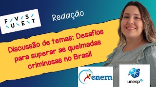 Discussão de temas Desafios para a superação das queimadas criminosas no Brasil [upl. by Yancey]