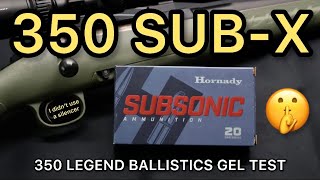 SILENCER AMMO  350 Legend Hornady Subsonic 250gr Ammo Test [upl. by Edrei]