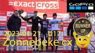 Cyclocross  cx  Zonnebeke  Kasteelcross  Eerste jaars nieuwelingen  U17  2023 01 21 [upl. by Iah]