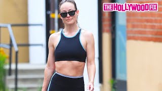 Olivia Wilde Shows Harry Styles What Hes Missing While Looking Amazing Leaving The Gym In LA [upl. by Neerahs]