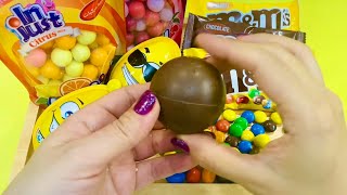 ASMR Satisfying VideoMampMs Unboxing Unboxing a lots of Candies Surprise EggsMampMs [upl. by Aylsworth]