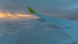 airBaltic Airbus A220 Full Approach and Landing in Riga EVRARIX Wingview [upl. by Roselle683]