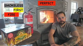 PERFECT FIRE  Tulikivi Masonry Heater  EASY Smokeless First Fires [upl. by Rist]